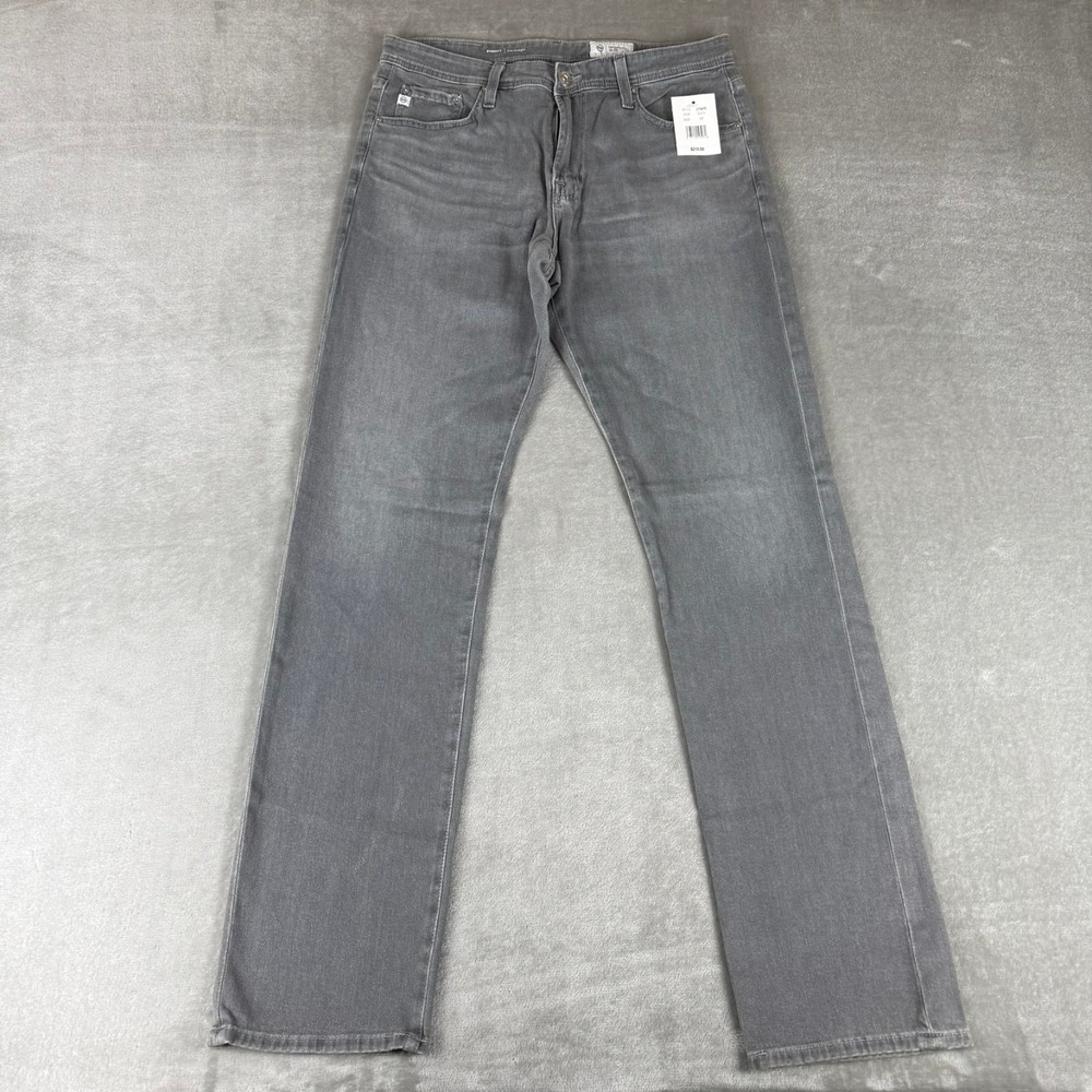 Adriano Goldschmied AG Everett Slim Straight Jeans Men 32x34 Dover Gray $210 NWT